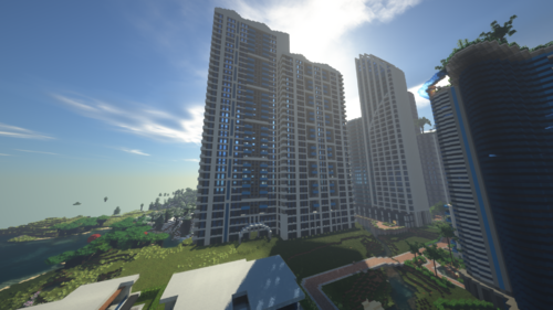 Minecraft Nachbau des "The Waverly South Beach" aus Miami Beach